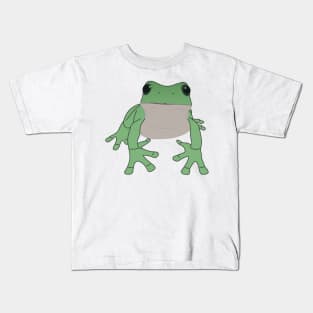 A cute green frog with cute eyes Kids T-Shirt